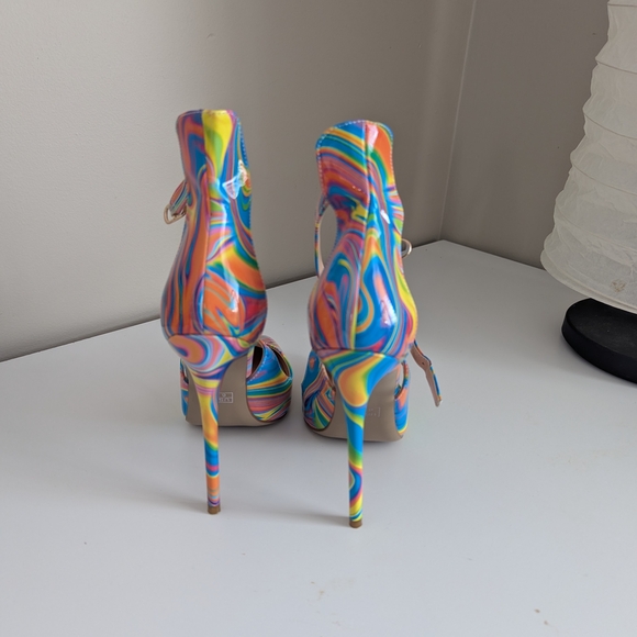 Colorful Strappy Heels by Romy - Picture 3 of 7